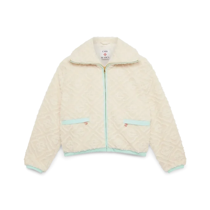 Monogram Jakarlı Polar Ceket Monogram Jakarlı Polar Ceket