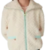 Monogram Jakarlı Polar Ceket Monogram Jakarlı Polar Ceket