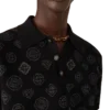 Monogram Jakarlı Polo Yaka Tişört Monogram Jakarlı Polo Yaka Tişört