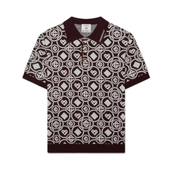Monogram Pamuklu Örme Polo Gömlek