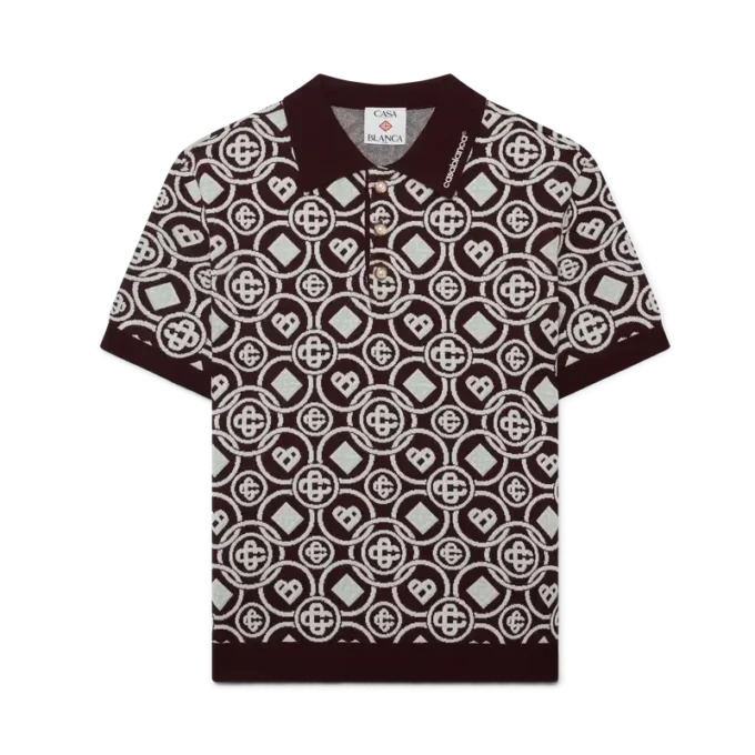 Monogram Pamuklu Örme Polo Gömlek Monogram Pamuklu Örme Polo Gömlek
