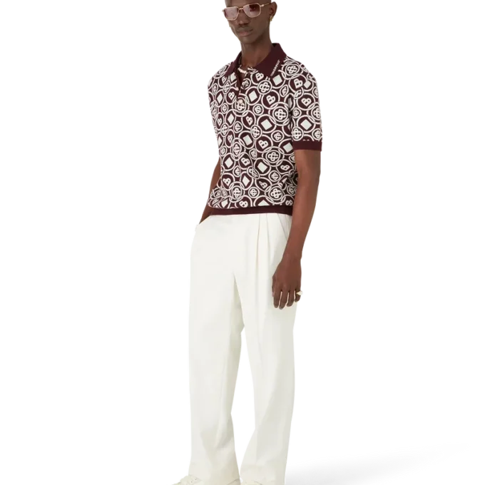 Monogram Pamuklu Örme Polo Gömlek Monogram Pamuklu Örme Polo Gömlek
