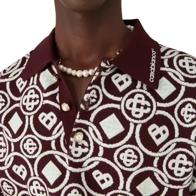 Monogram Pamuklu Örme Polo Gömlek Monogram Pamuklu Örme Polo Gömlek