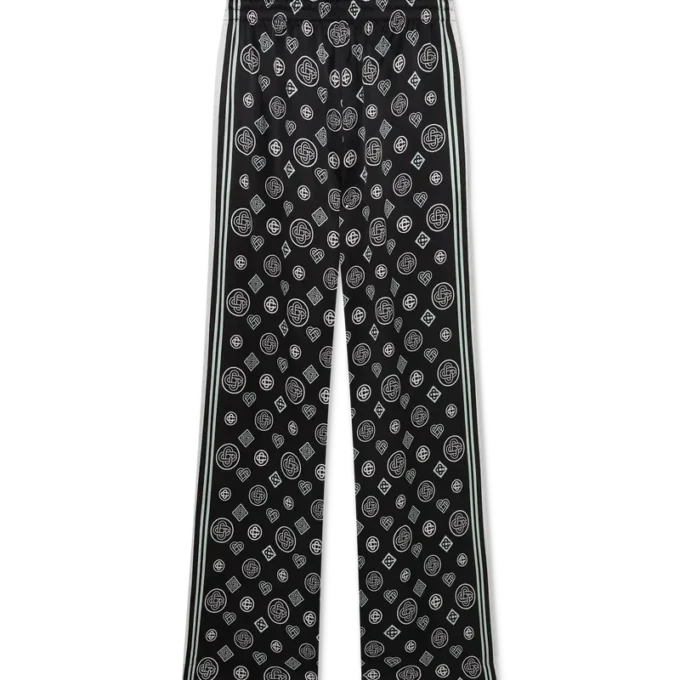 Monogram Pijama İpek Saten Pantolonlar Monogram Pijama İpek Saten Pantolonlar