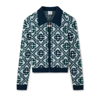 Monogram Örgü Fermuarlı Kazak Monogram Örgü Fermuarlı Kazak