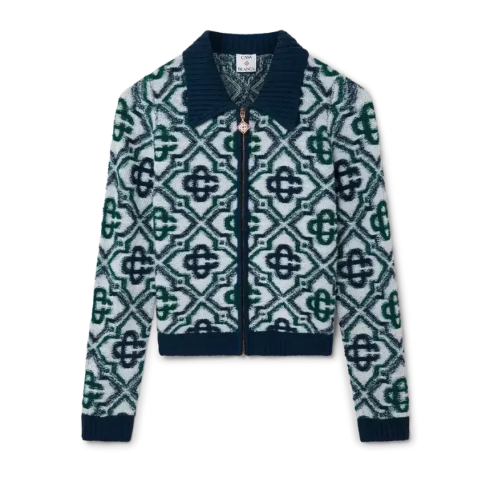 Monogram Örgü Fermuarlı Kazak Monogram Örgü Fermuarlı Kazak