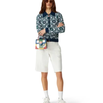 Monogram Örgü Fermuarlı Kazak Monogram Örgü Fermuarlı Kazak