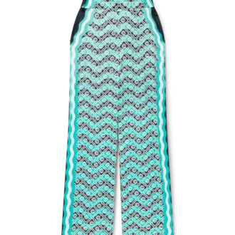 Monogram Wave İpek Pantolonlar