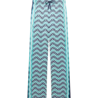 Monogram Wave İpek Pantolonlar