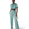 Monogram Wave İpek Pantolonlar Monogram Wave İpek Pantolonlar