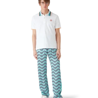 Monogram Wave İpek Pantolonlar