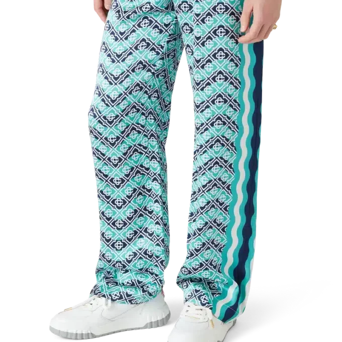 Monogram Wave İpek Pantolonlar Monogram Wave İpek Pantolonlar