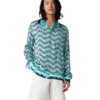 Monogram Wave Uzun Kollu İpek Gömlek Monogram Wave Uzun Kollu İpek Gömlek
