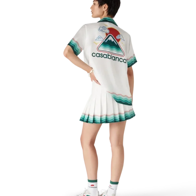 Tenis Pileli İpek Pileli Mini Etek