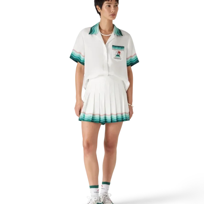 Tenis Pileli İpek Pileli Mini Etek