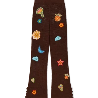 Motifli Kroşe Pantolonlar