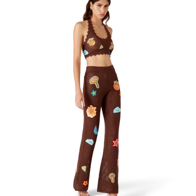 Motifli Kroşe Pantolonlar Motifli Kroşe Pantolonlar