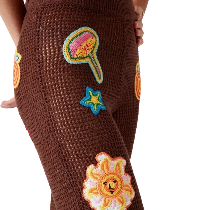 Motifli Kroşe Pantolonlar Motifli Kroşe Pantolonlar