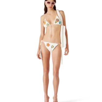 Motifli Tığ İşi Bikini Üstü