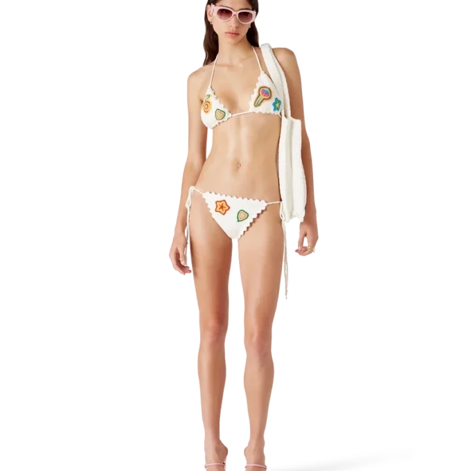 Motifli Tığ İşi Bikini Üstü Motifli Tığ İşi Bikini Üstü