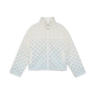 Nakışlı Gradyan Monogramlı Kısa Polar Ceket