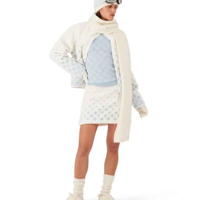 Nakışlı Gradyan Monogramlı Polar Mini Etek Nakışlı Gradyan Monogramlı Polar Mini Etek