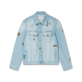 Nakışlı Motifli Denim Ceket