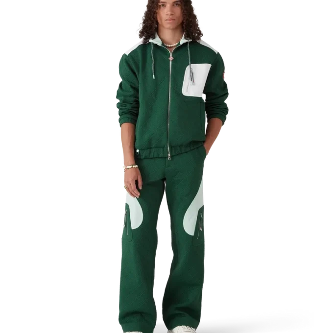 Naylon Monogram Jakarlı Ceket Naylon Monogram Jakarlı Ceket