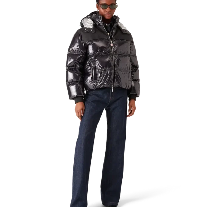 Naylon Puffer Aşağı Ceket Naylon Puffer Aşağı Ceket