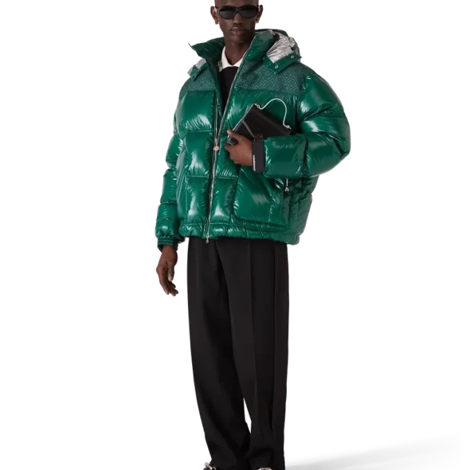 Naylon Puffer Aşağı Ceket Naylon Puffer Aşağı Ceket