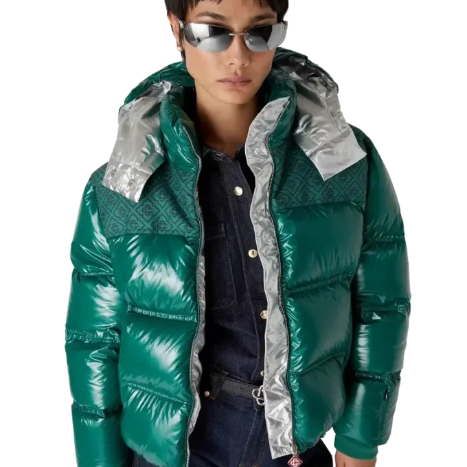 Naylon Puffer Aşağı Ceket Naylon Puffer Aşağı Ceket