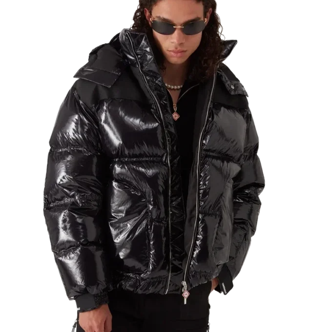 Naylon Puffer Aşağı Ceket Naylon Puffer Aşağı Ceket