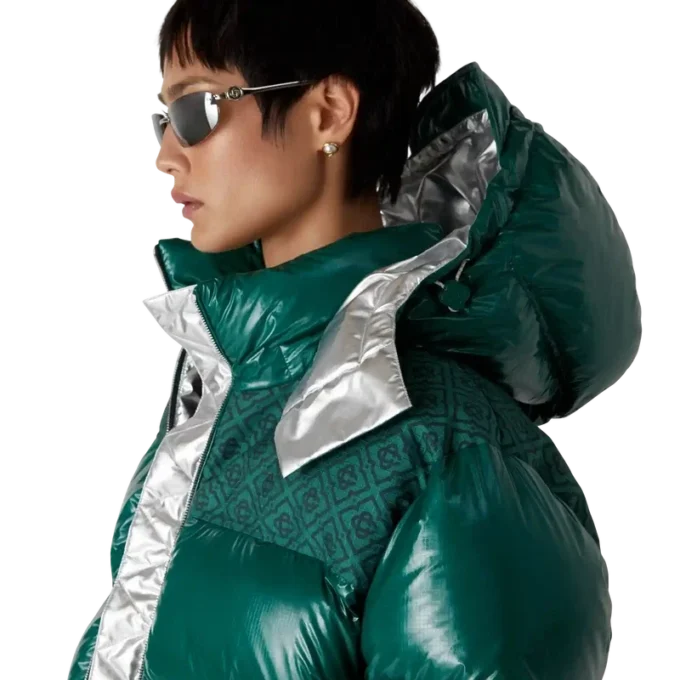 Naylon Puffer Aşağı Ceket Naylon Puffer Aşağı Ceket