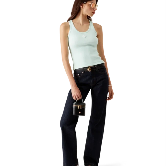Nervürlü Jersey Tank Top