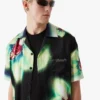 Orchid Glitch Kısa Kollu İpek Gömlek Orchid Glitch Kısa Kollu İpek Gömlek