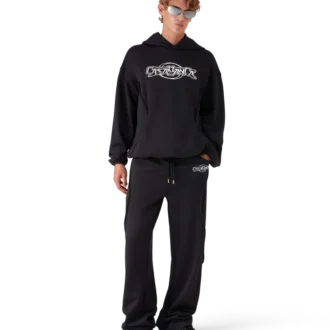 Oversized Panelli Kapüşonlu Sweatshirt