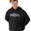Oversized Panelli Kapüşonlu Sweatshirt Oversized Panelli Kapüşonlu Sweatshirt