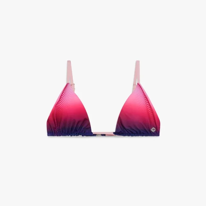 Patlıcan Rengi Gradyan Üçgen Bikini Üstü Patlıcan Rengi Gradyan Üçgen Bikini Üstü