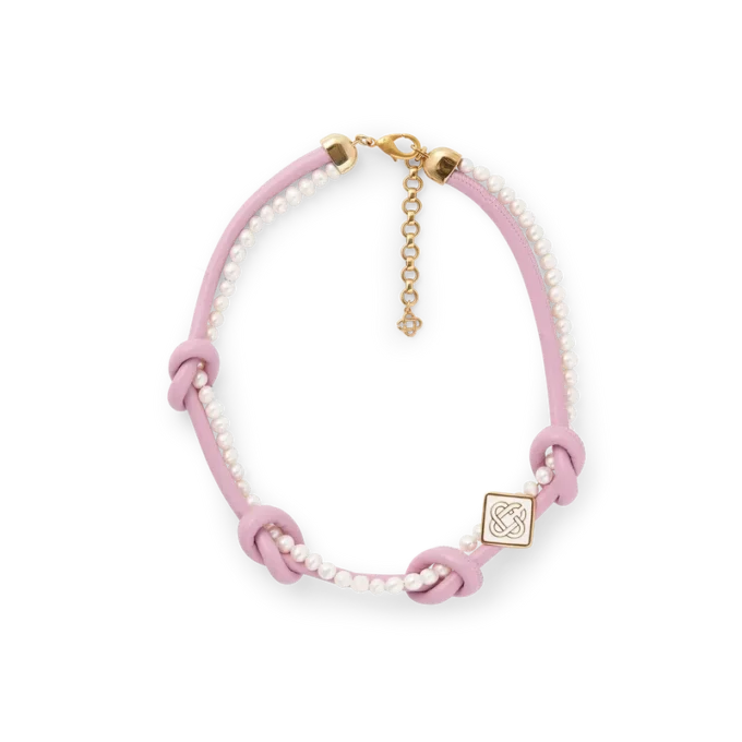 Pembe Düğümlü Kolye Pembe Düğümlü Kolye