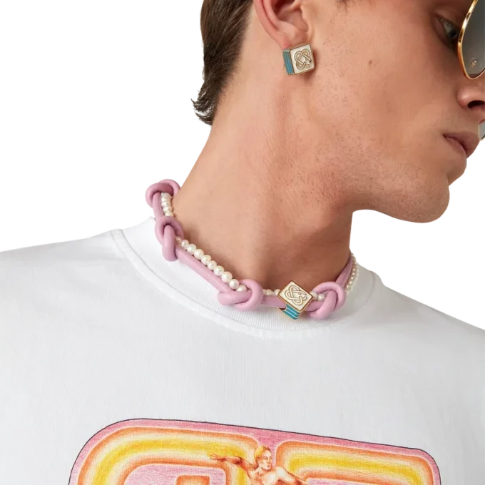 Pembe Düğümlü Kolye Pembe Düğümlü Kolye