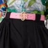 Pembe Kabartmalı Cc Logo Kemer Pembe Kabartmalı Cc Logo Kemer
