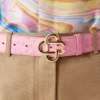 Pembe Kabartmalı Cc Logo Kemer Pembe Kabartmalı Cc Logo Kemer