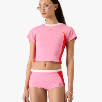 Pembe Monogram Bikini Şortu