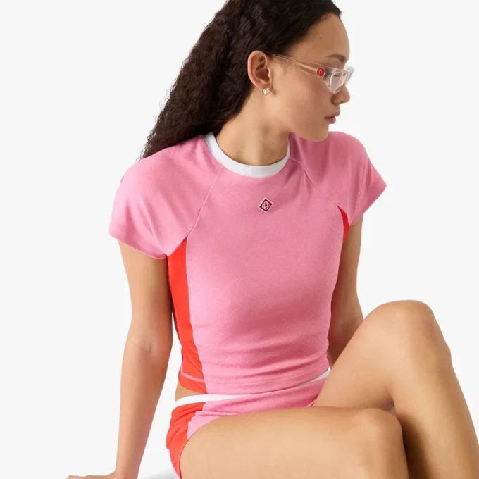Pembe Monogram Kısa Kollu Rash Şortu Pembe Monogram Kısa Kollu Rash Şortu