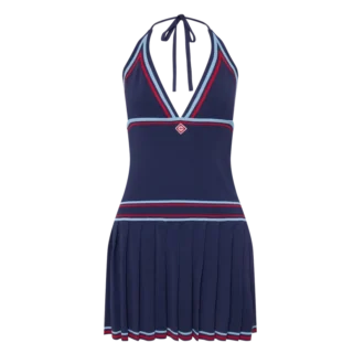 Pileli Halter Elbise