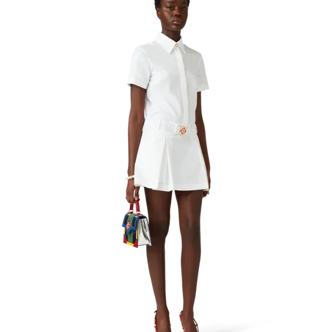 Pileli Tenis Mini Elbise