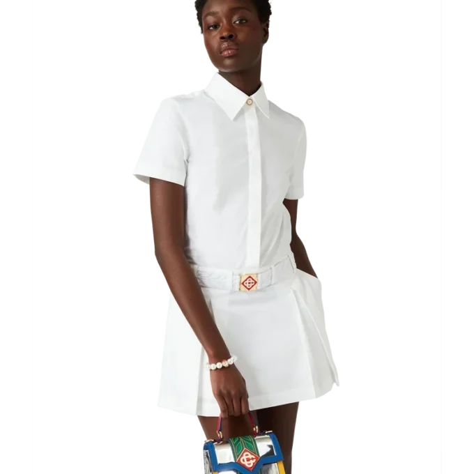 Pileli Tenis Mini Elbise
