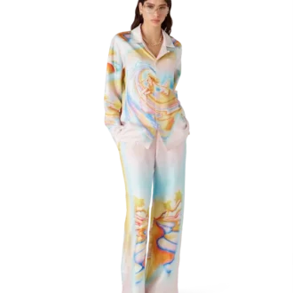 Psychedelic Nirvana İpek Pantolonlar