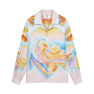 Psychedelic Nirvana Uzun Kollu İpek Gömlek