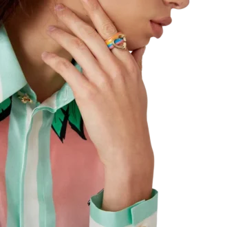 Rainbow Heart Yüzük